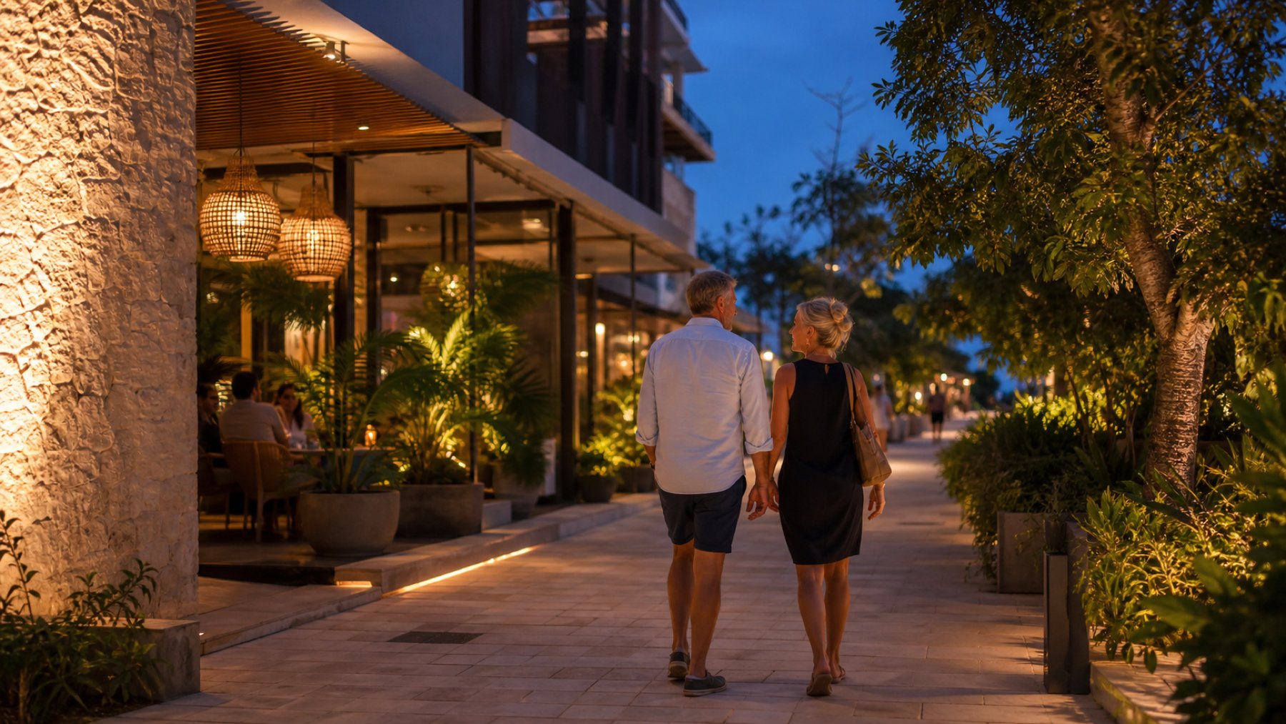 Environnement urbain contemporain à Playa del Carmen