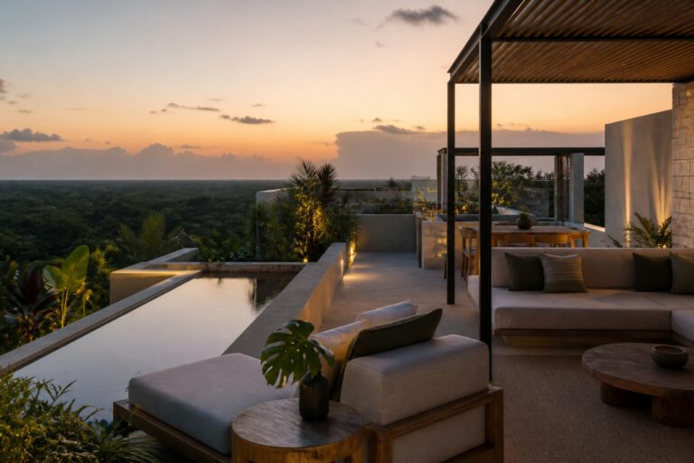 Rooftop d’une résidence immobilière en Riviera Maya